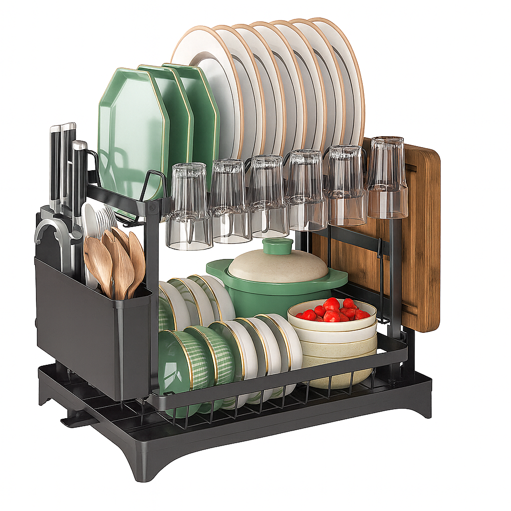 UV HOME Double-Layer Dish Drying Rack