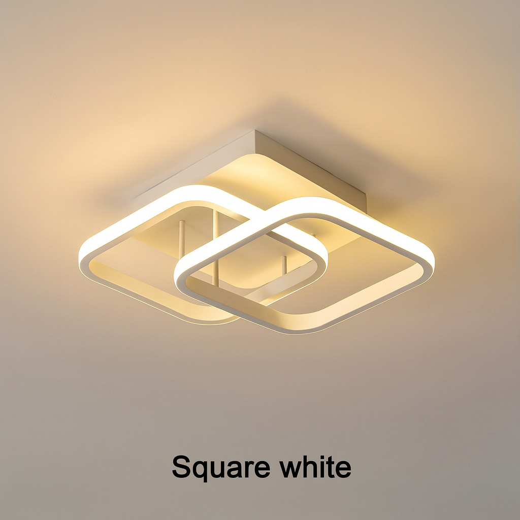 UV HOME Modern LED Ceiling Light – Square, Round & C-Shaped Designs