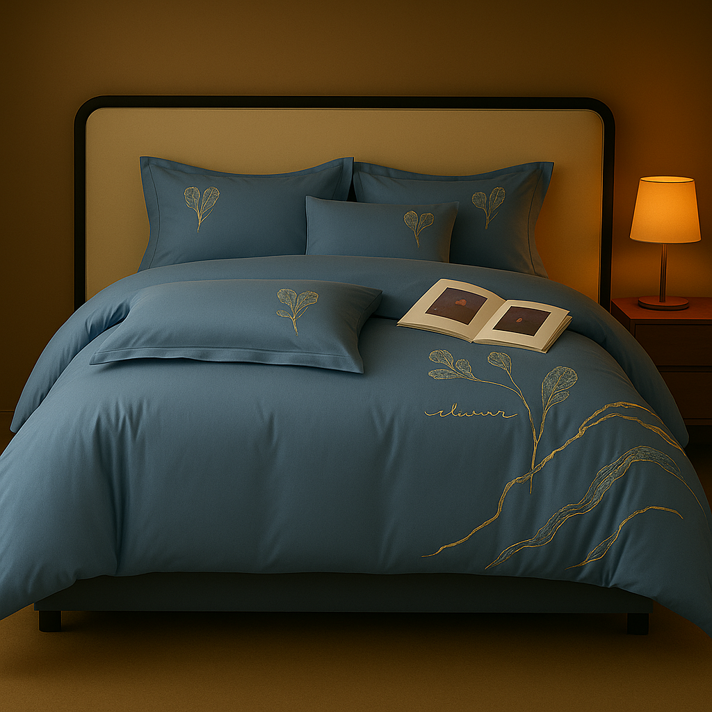 UV HOME Cotton Embroidered Bedding Set