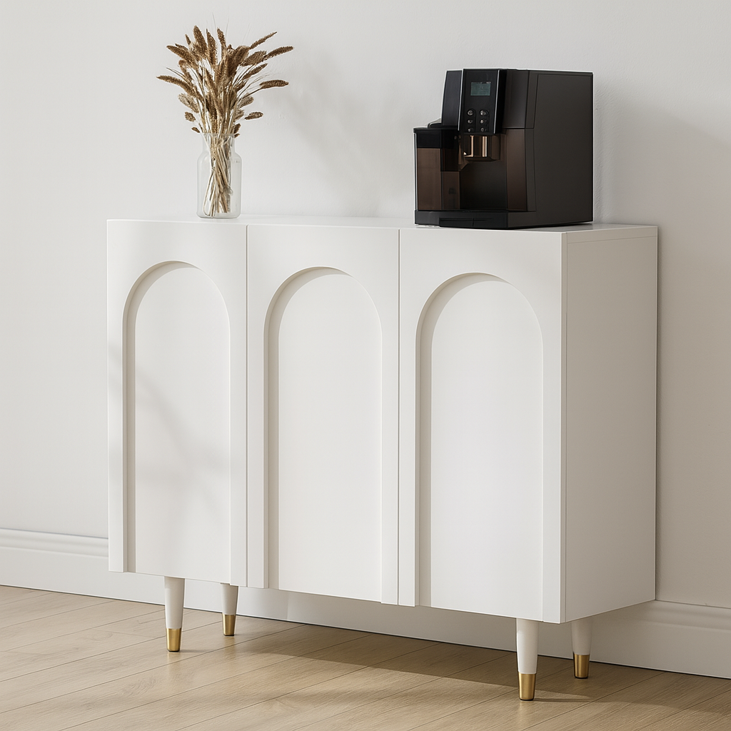 UV HOME Solid Wood Leg Wabi-Sabi Shoe Cabinet – Modern Large-Capacity Foyer Storage