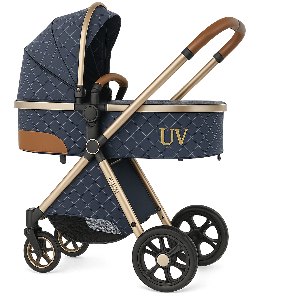 UV HOME – 3-in-1 Baby Stroller Travel System with Car Seat, High Landscape Lightweight Pram for Newborns