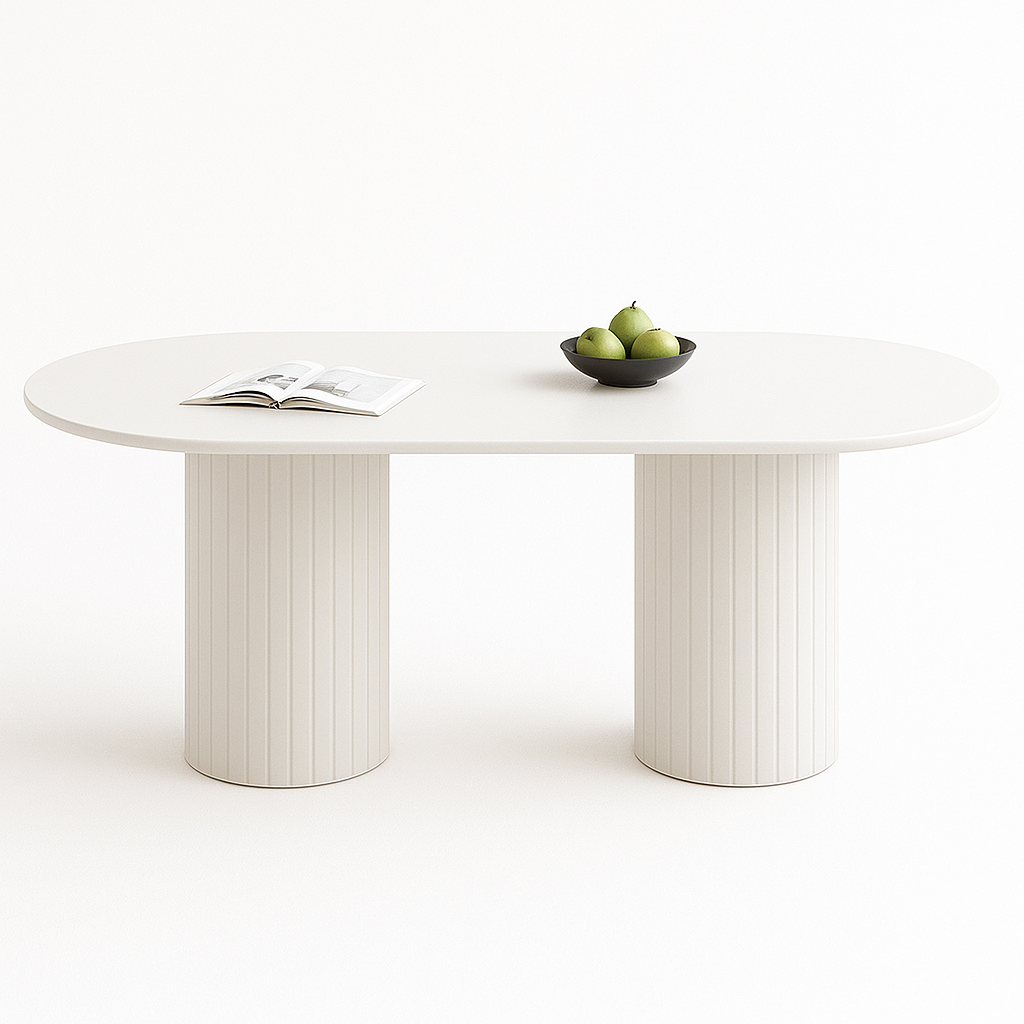 UV HOME Oval Modern Dining Table