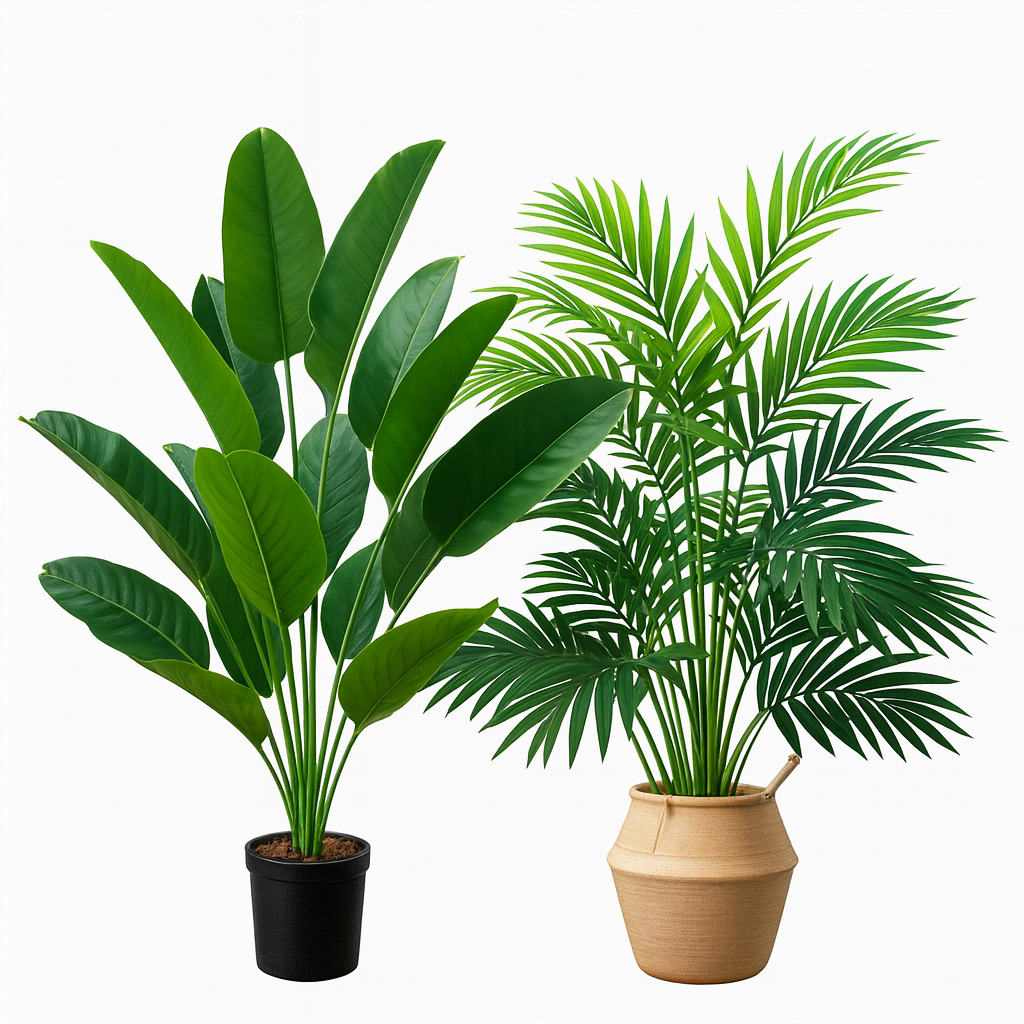 UV HOME – Large Artificial Palm Tree & Banana Leaf Plants