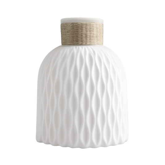 UV HOME – 1PC Ripple Plastic Vase | Modern Scandinavian Wave Flower Pot for Home, Living Room & Desktop Decoration