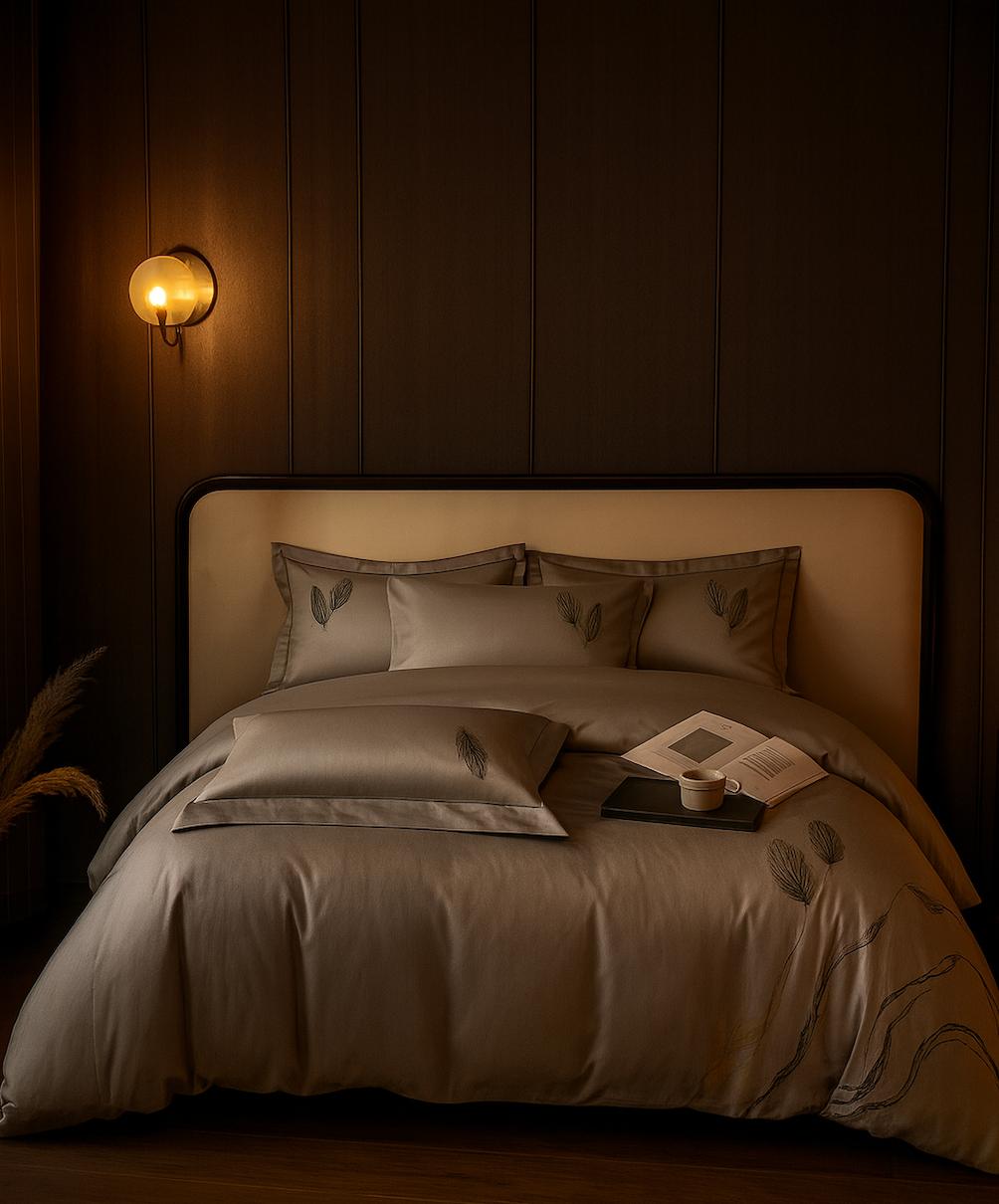 UV HOME Cotton Embroidered Bedding Set