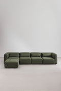 UV HOME 4-piece modular sofa with upholstered ottoman Fogle
