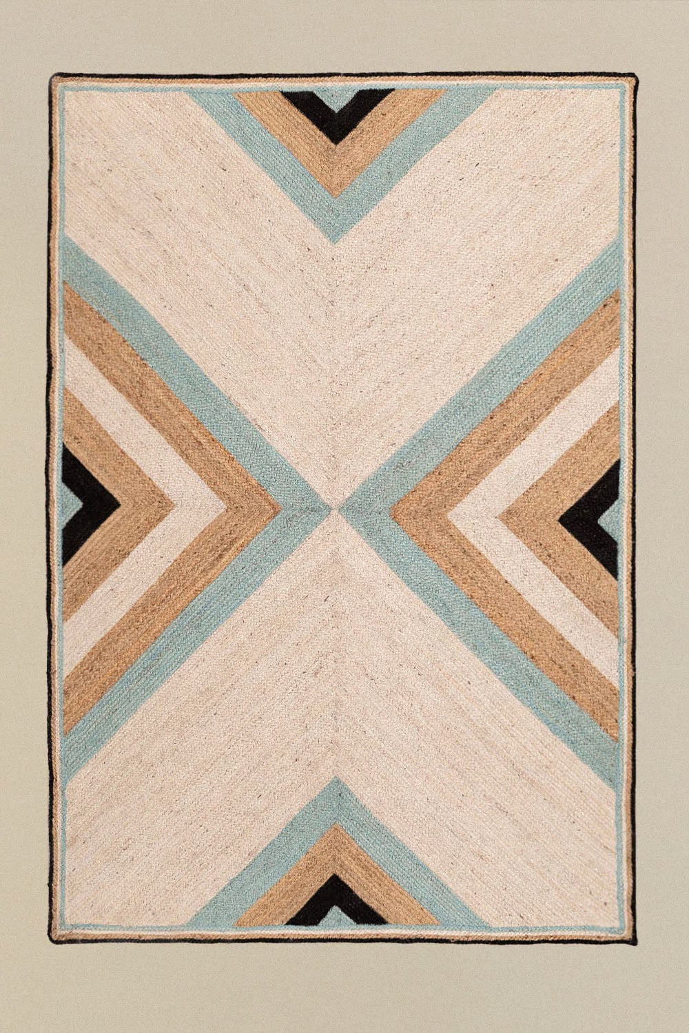 UV Home Rectangular rug 160x245 cm of natural jute Saina