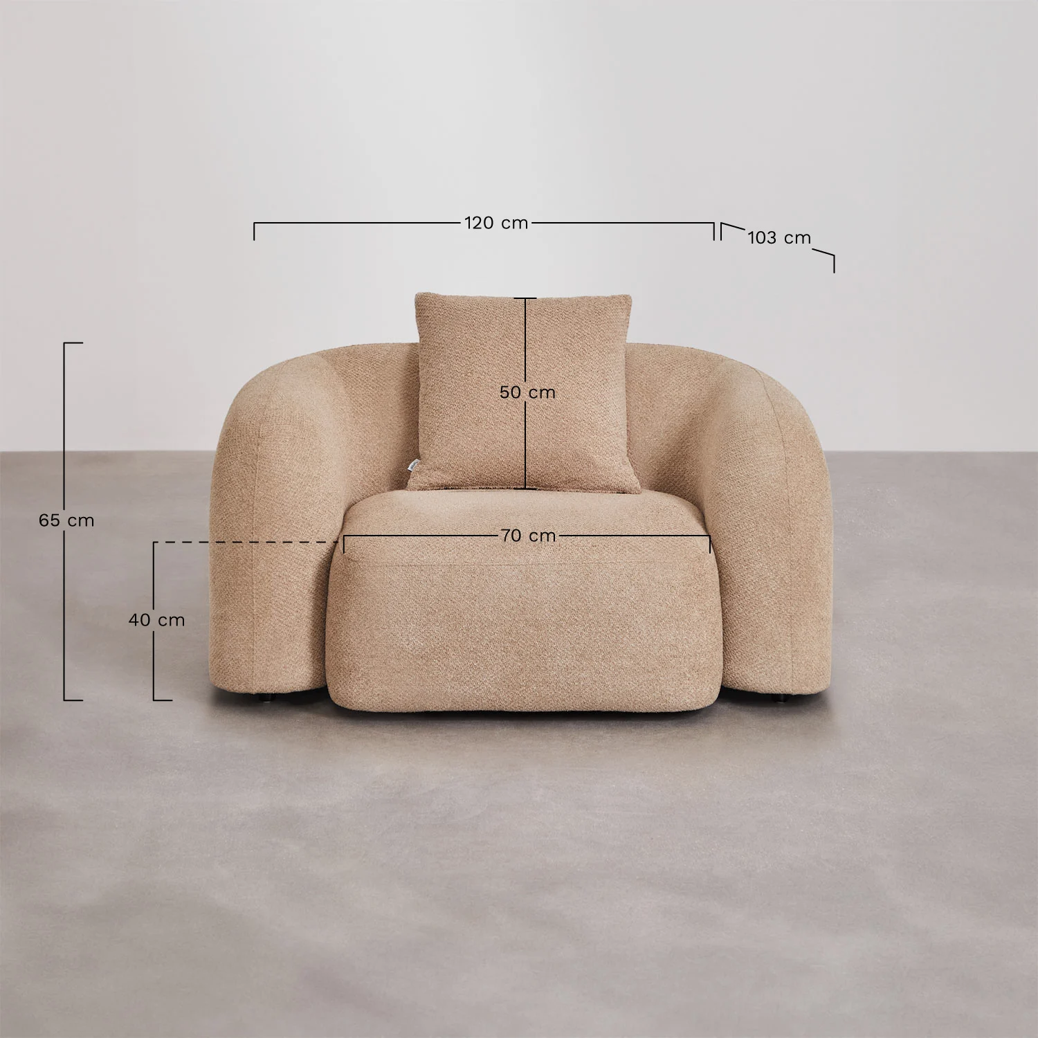 UV HOME Coco chenille armchair