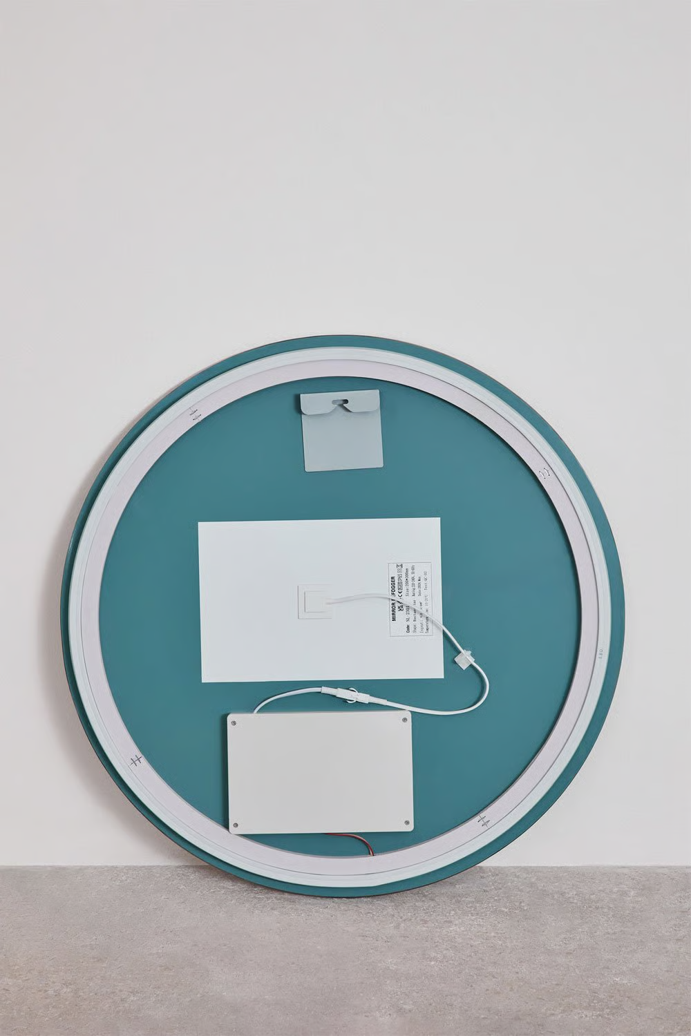 UV HOME Round wall mirror for bathroom with LED light and anti-fost Ribs