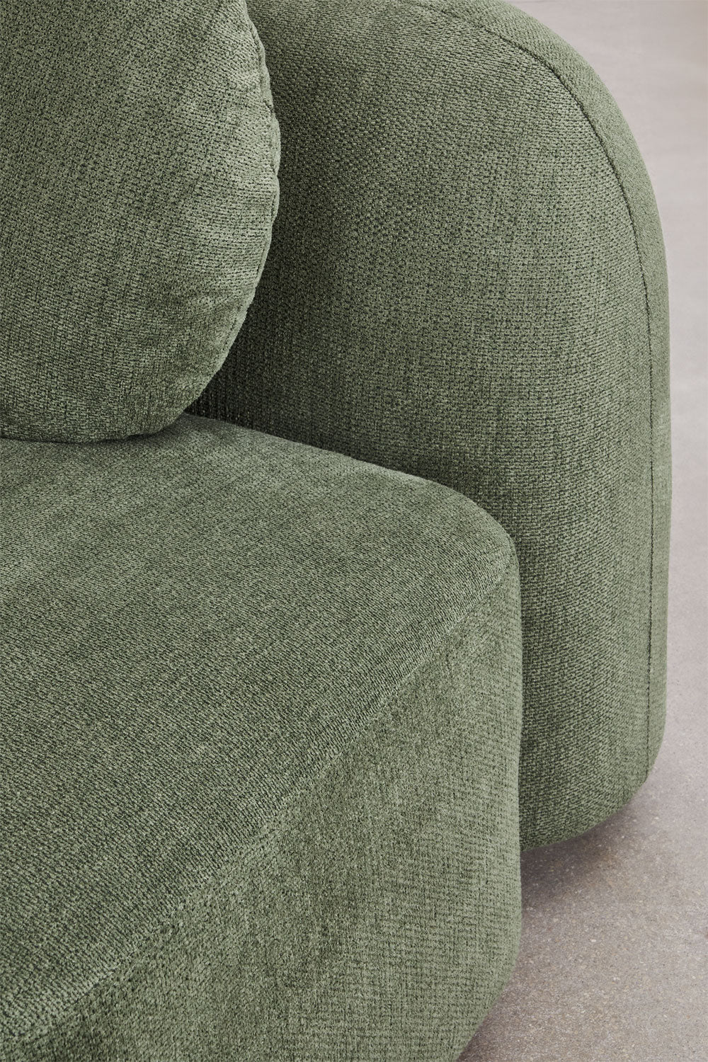 UV HOME Modular sofa with chaise longue right, 4-piece in chenille Coco