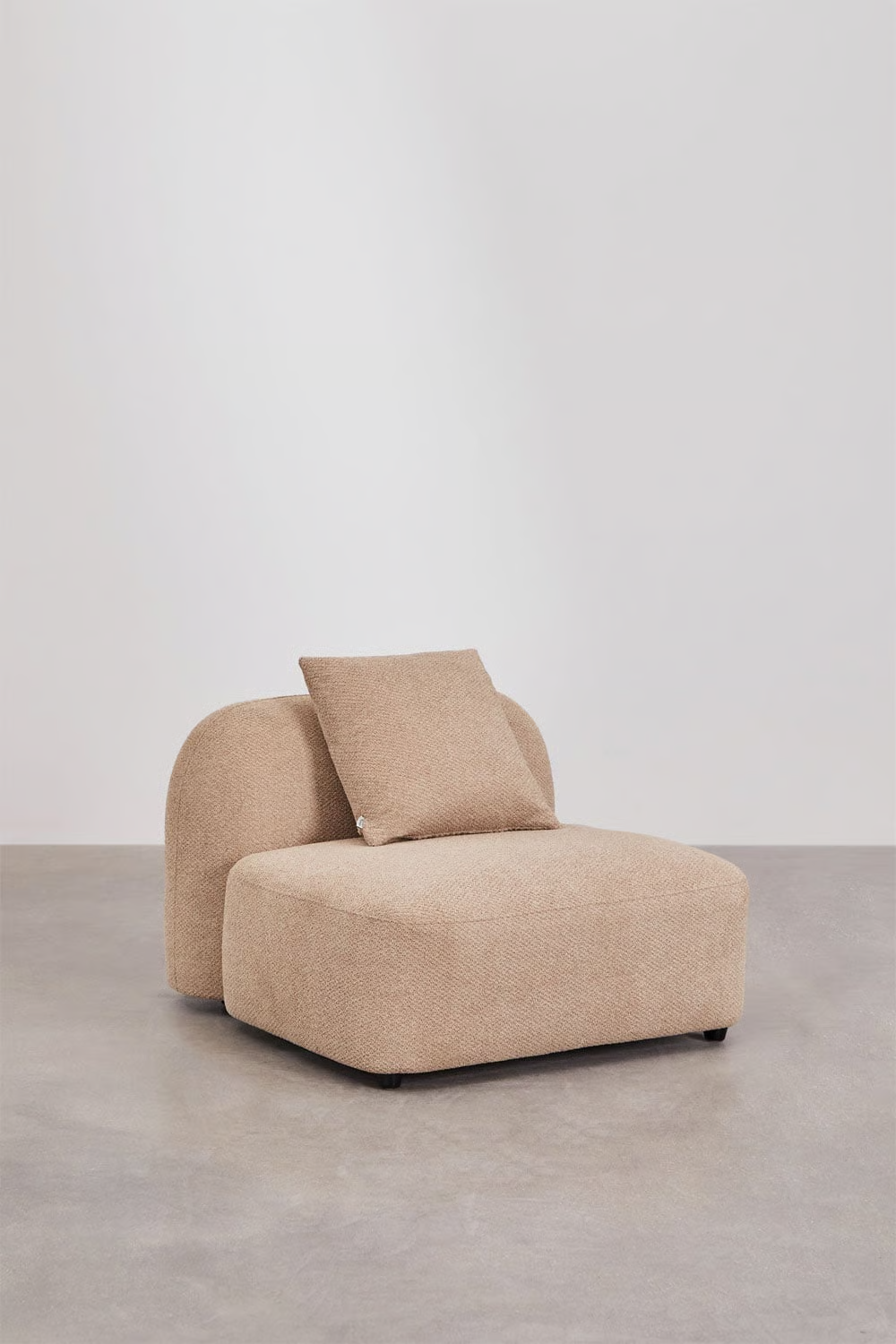 UV HOME Modular 4-piece chaise longue sofa left in Coco chenille