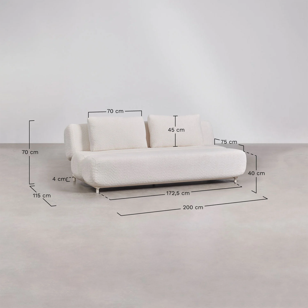 Miami 3-Seater Sofa Bed – Bouclé Fabric | UV Home