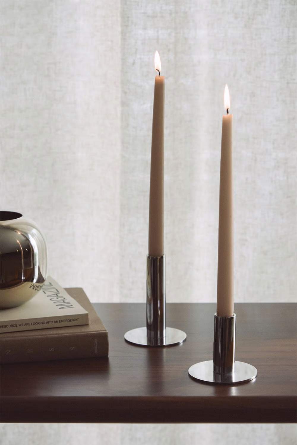 UV HOME Set of 2 Steel Candle Holders Tyva