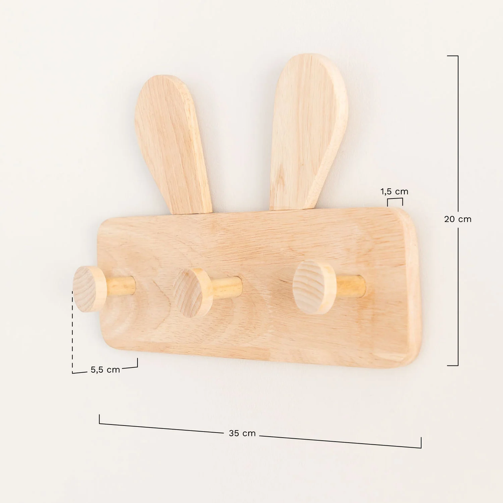 UV Home Buny Kids wooden wall coat rack