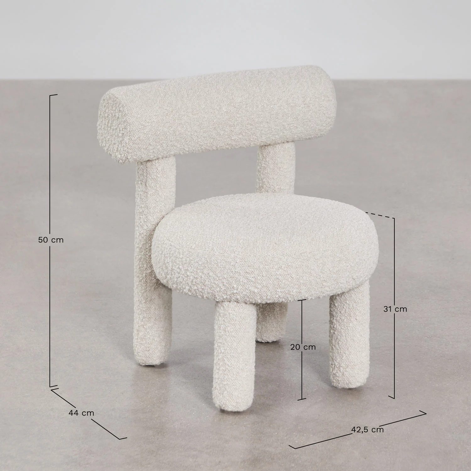 UV Home Chair in bouclé fabric Gia Kids