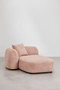 UV HOME Left chaise longue module for modular sofa in chenille Coco