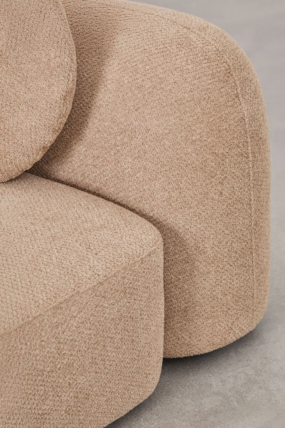 UV HOME 2-piece modular chaise longue sofa right, in Coco Chenille