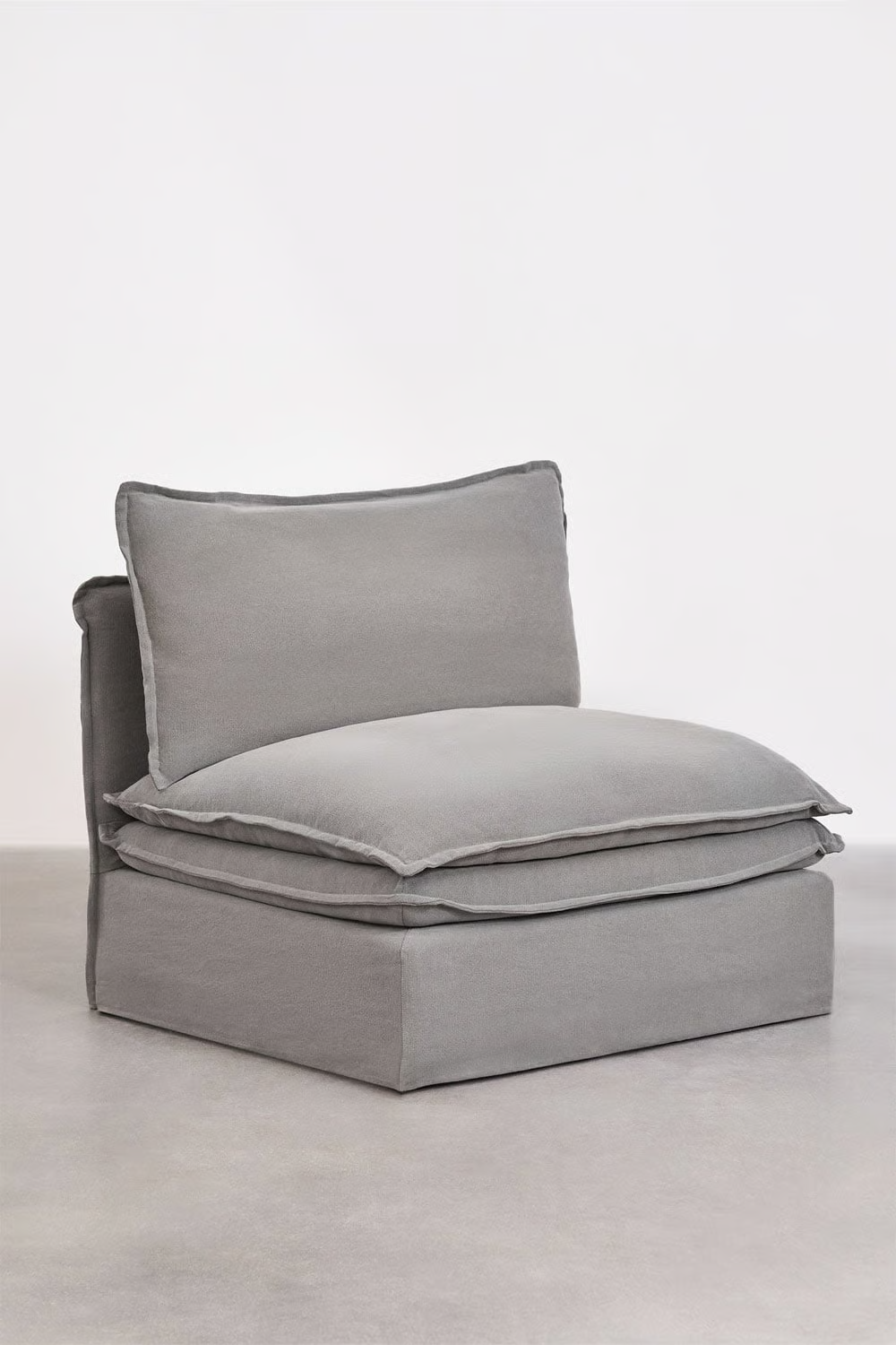 UV HOME Central module for modular sofa in linen and cotton Grace