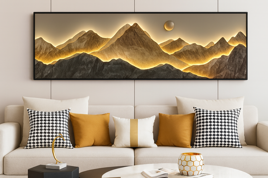 UV HOME – Modern LED Mountain Landscape Wall Art