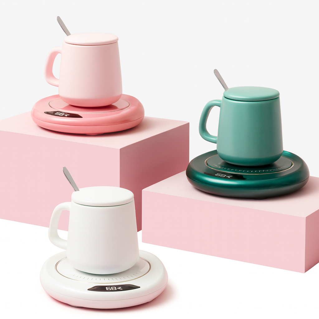 UV HOME Electric Cup Warmer – Smart Beverage Heating Pad with LED Display (88°C)