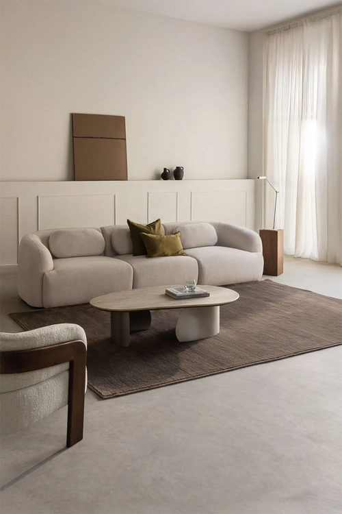 UV HOME 3-piece modular sofa in chenille Coquette
