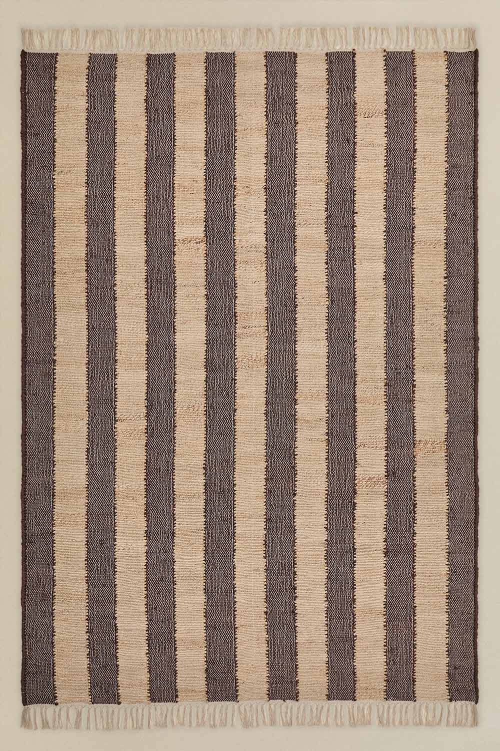 UV Home Rectangular rug in jute and cotton Serilda