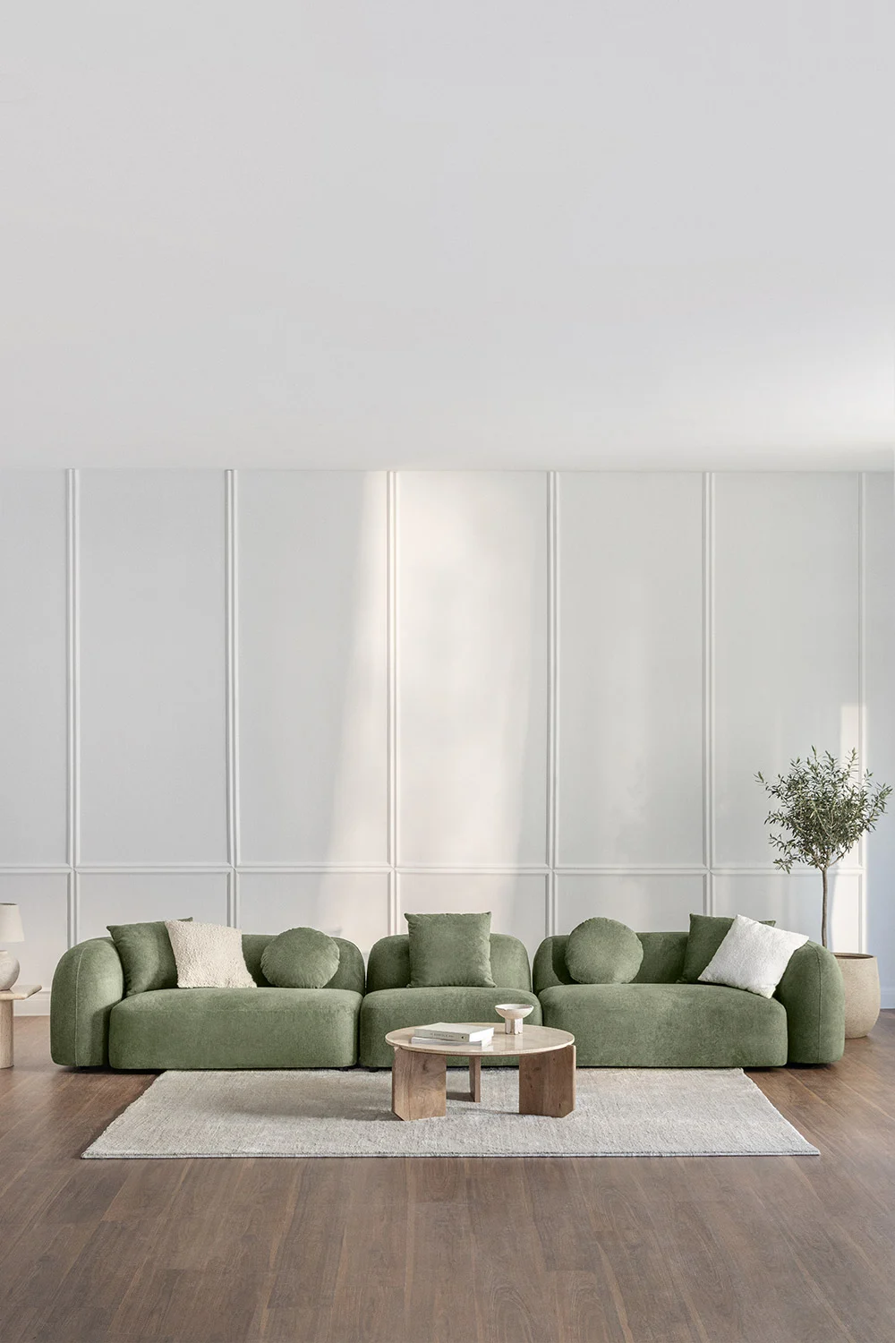 UV HOME Modular 3-piece sofa in chenille Coco