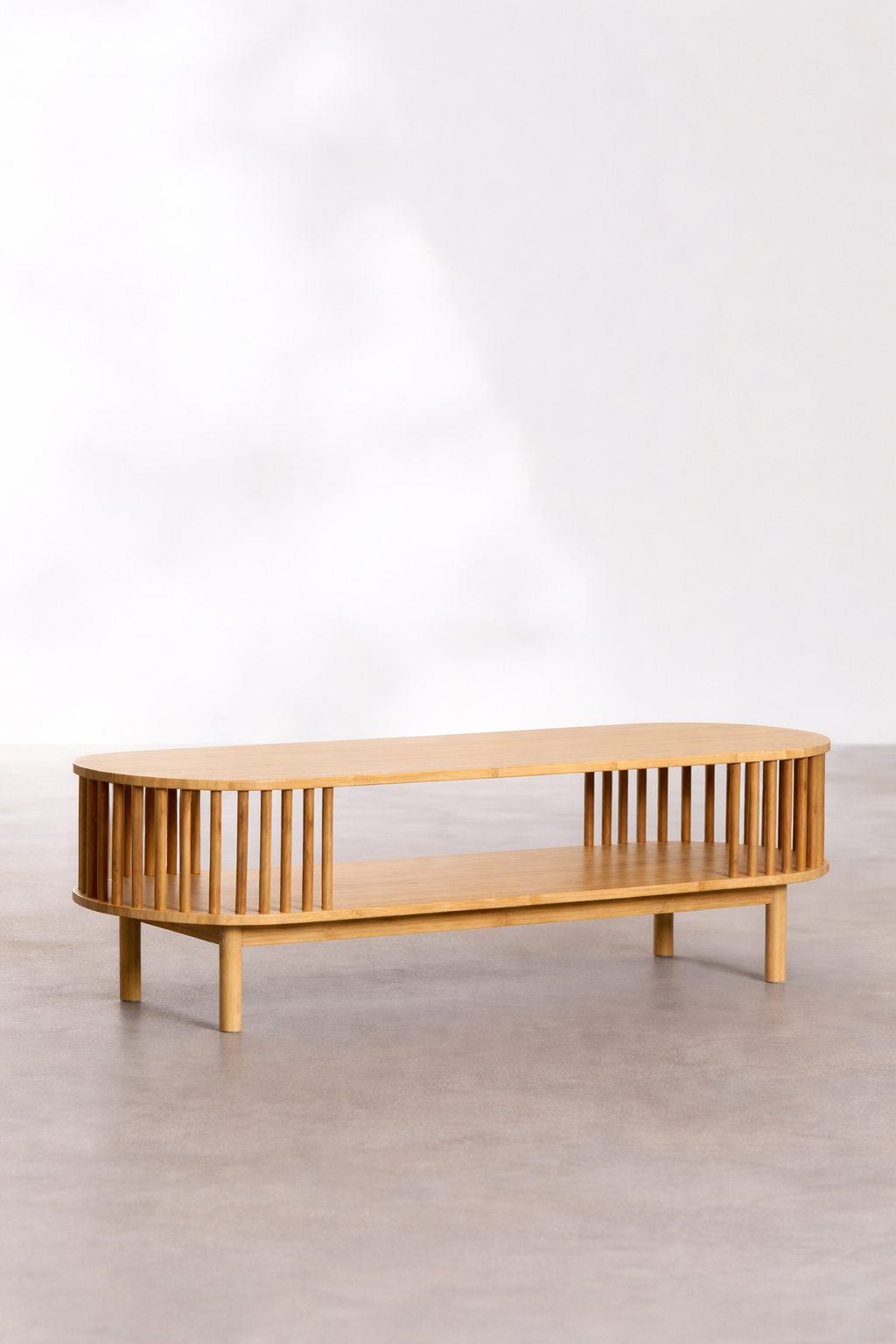 UV Home Connery Oval Coffee Table  – Bamboo
