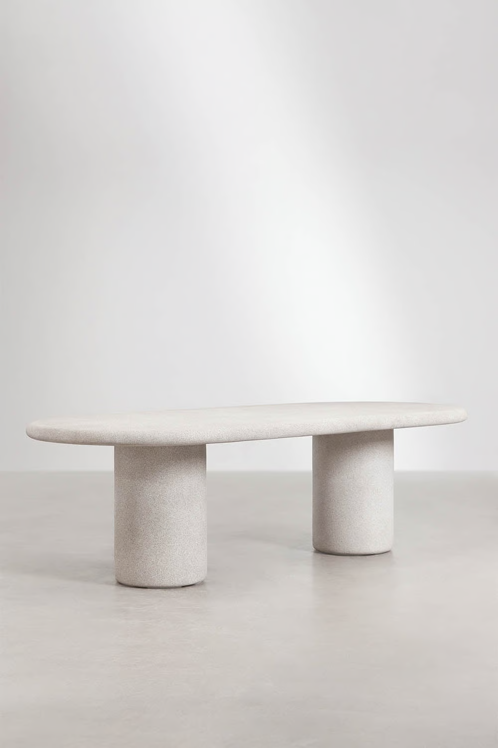 UV HOME Aurean Oval Garden Table 260 x 110 cm in Cement