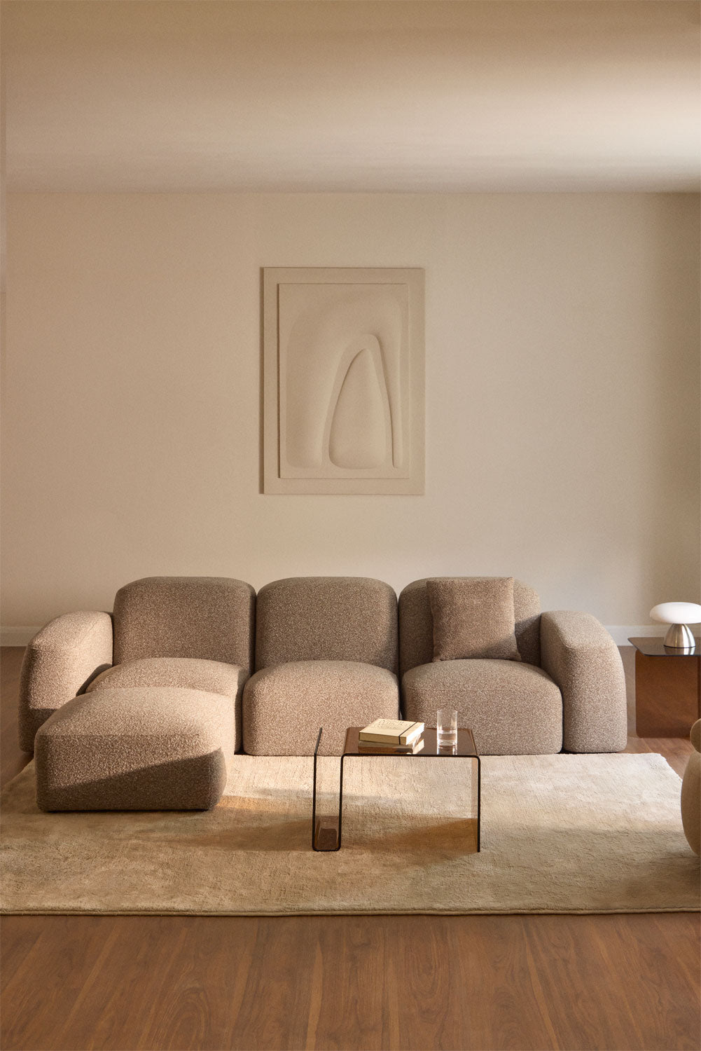 UV HOME Bastian 3-piece modular sofa and pouf