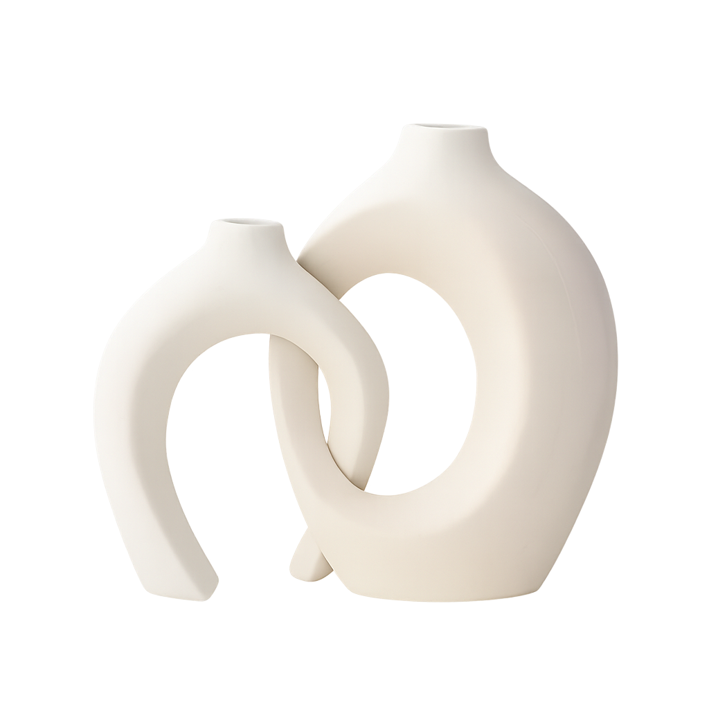 UV HOME Modern Ceramic Hollow Vase Set