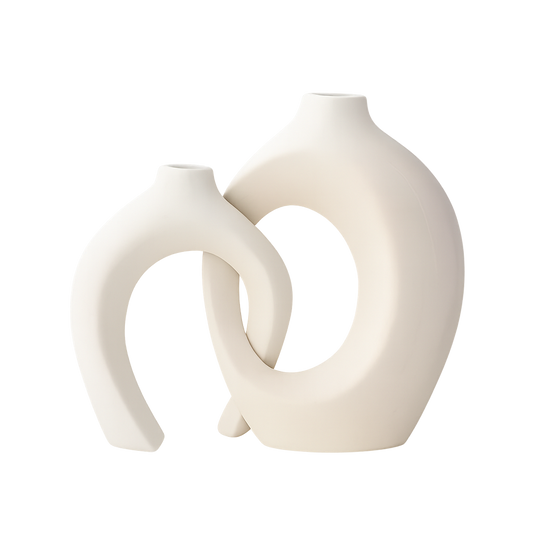 UV HOME Modern Ceramic Hollow Vase Set