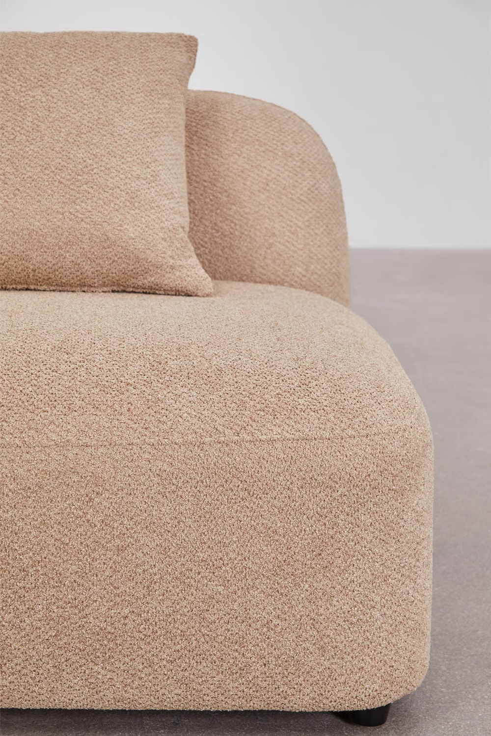 UV HOME Modular 4-piece chaise longue sofa left in Coco chenille