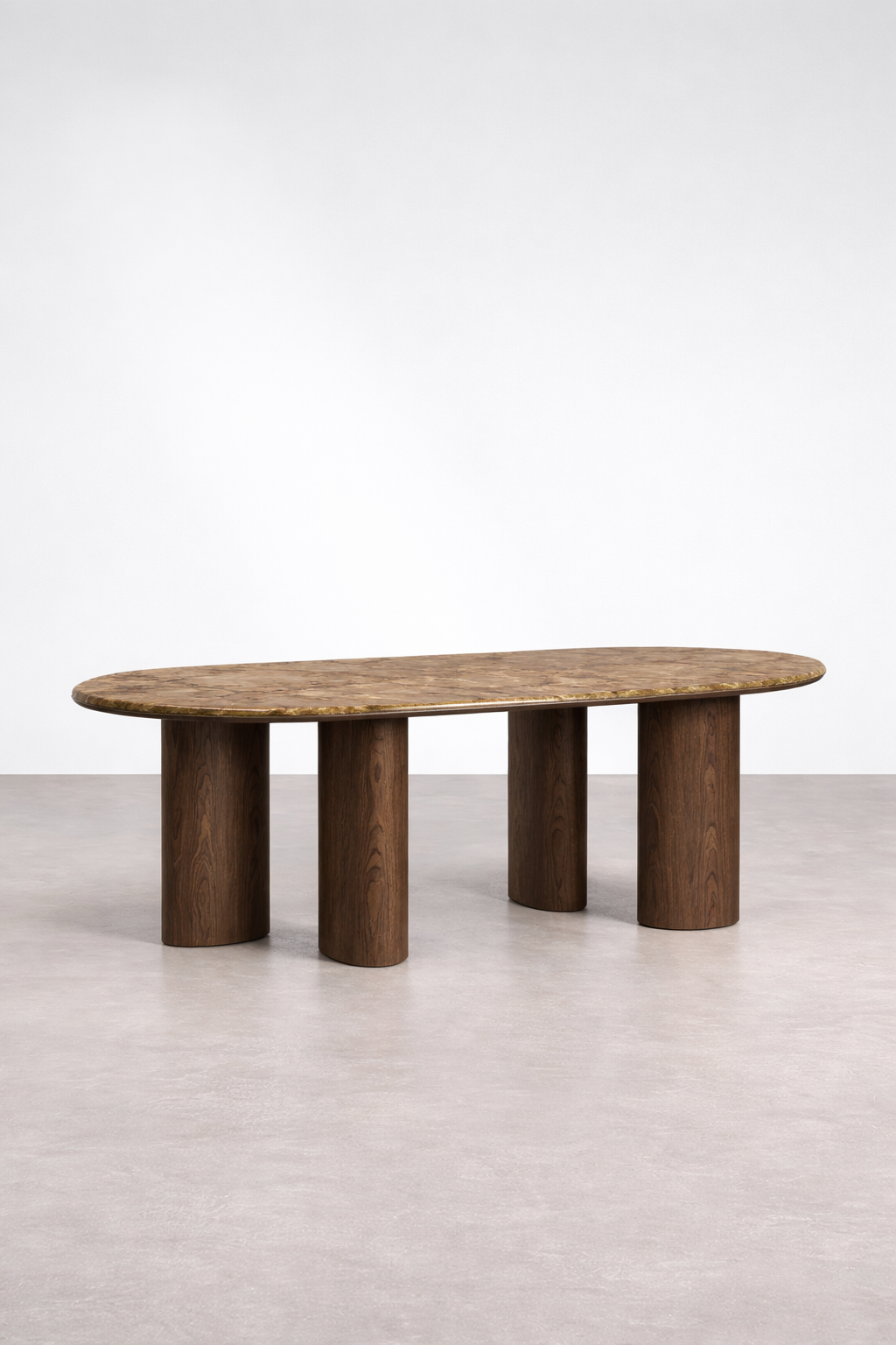 UV Home Dayana Oval Dining Table  – MDF & Marble