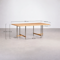 UV Home Osaka Rectangular Dining Table – Mango Wood & Steel