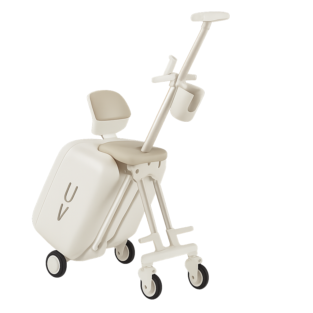 UV HOME Baby Walking Suitcase – Ride-On Travel Trolley Case & Walking Aid for Toddlers