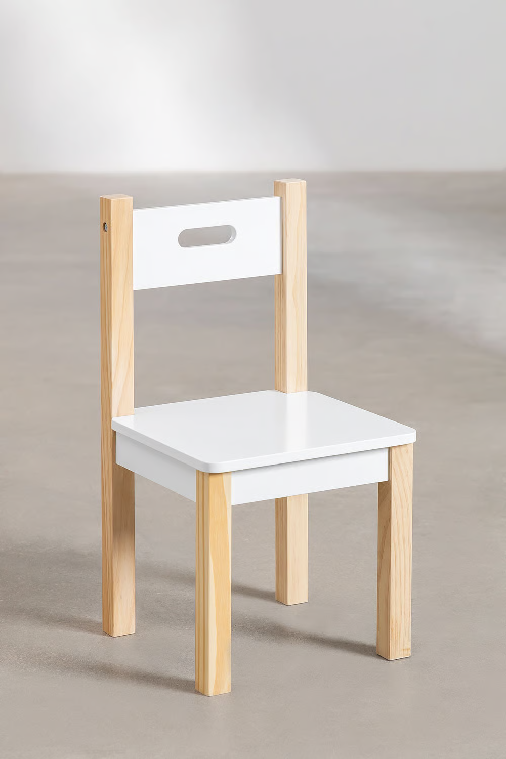 UV Home Set of chalk table with storage and 2 chairs in MDF and pine wood Belfy Kids