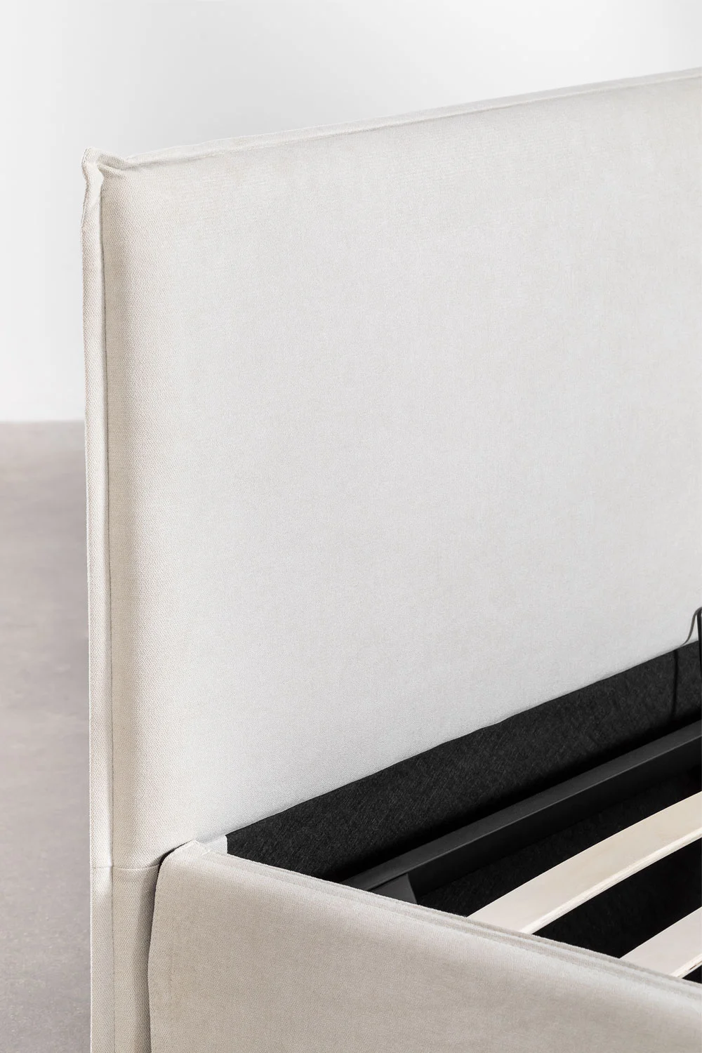 UV HOME Lorea Upholstered Storage Bed with Lift-Up Base for 160x200 cm Mattress