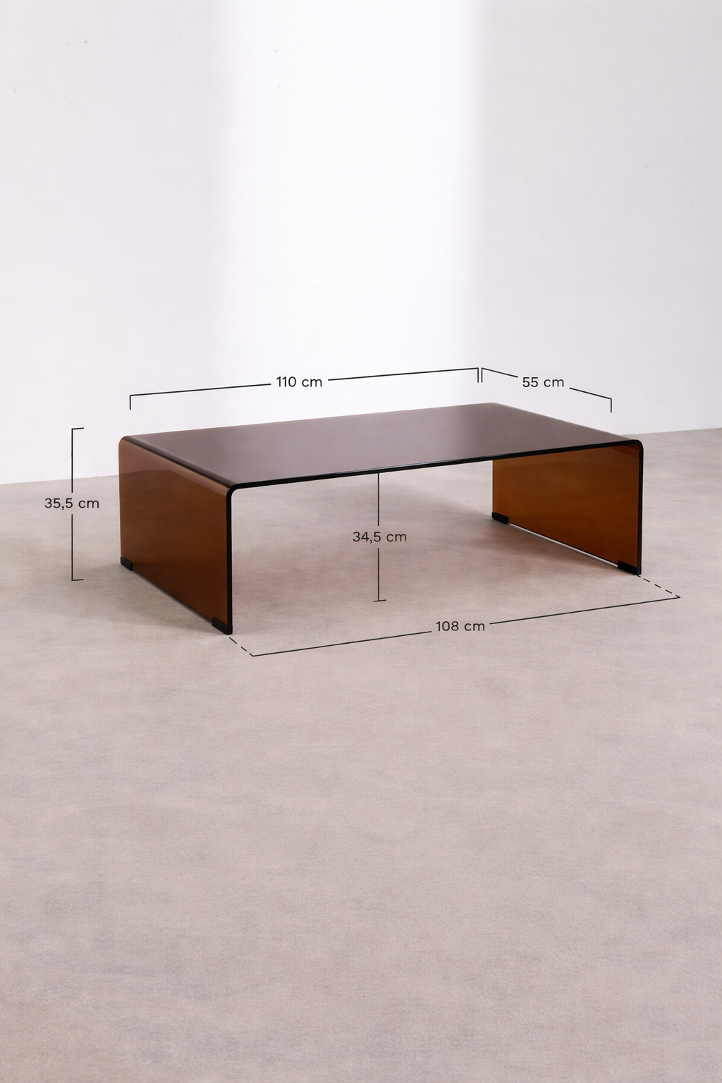 UV Home Crhis Rectangular Coffee Table – Tempered Glass