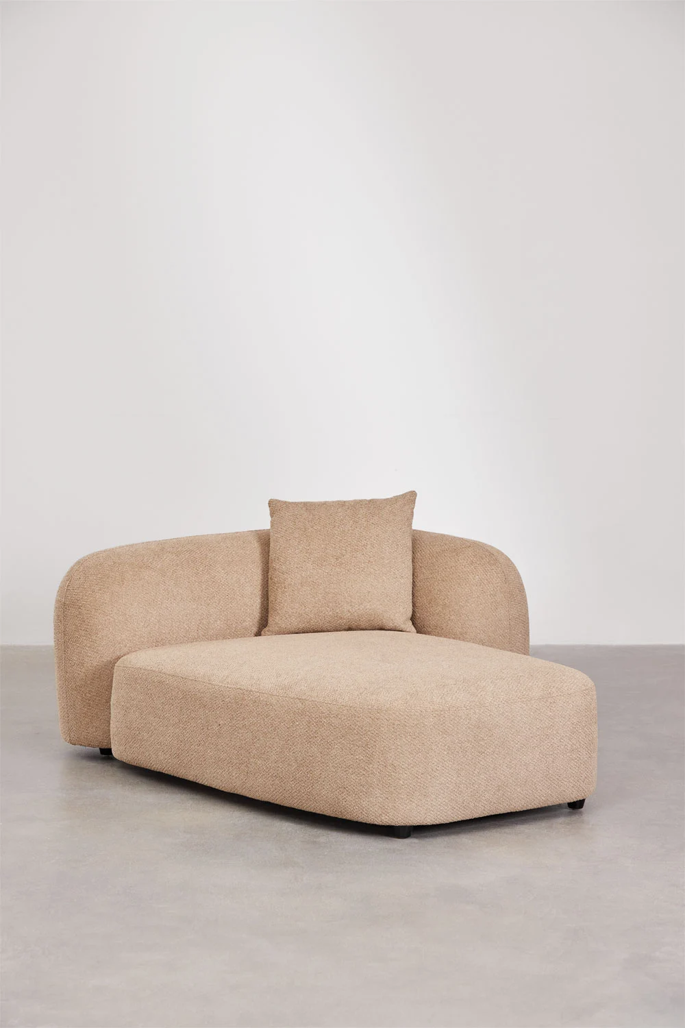 UV HOME Right chaise longue module for modular sofa in Coco chenille
