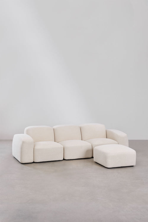 UV HOME Bastian 3-piece modular sofa and pouf
