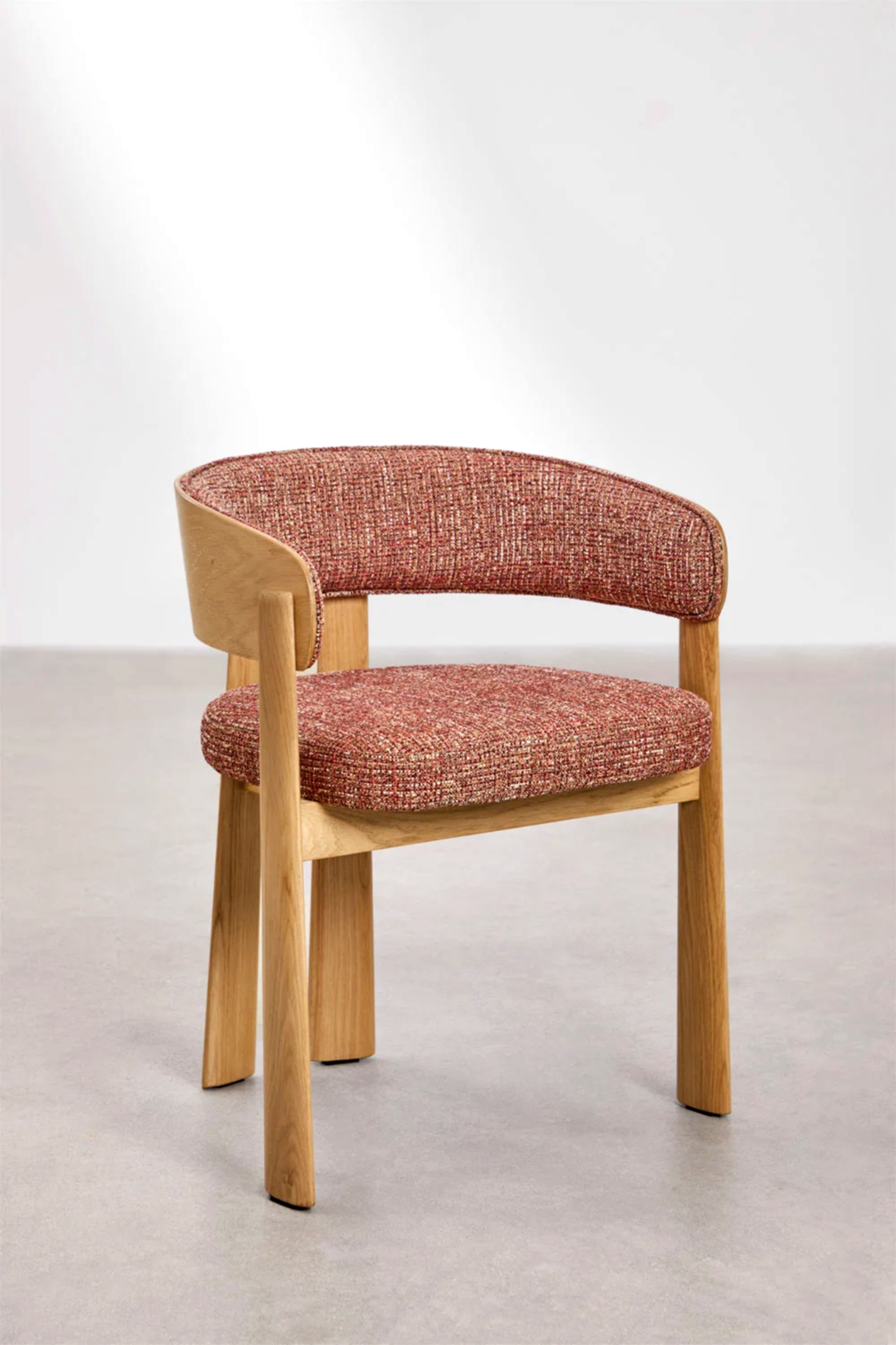 UV HOME Olea Dining Chair – Oak Wood & Upholstered