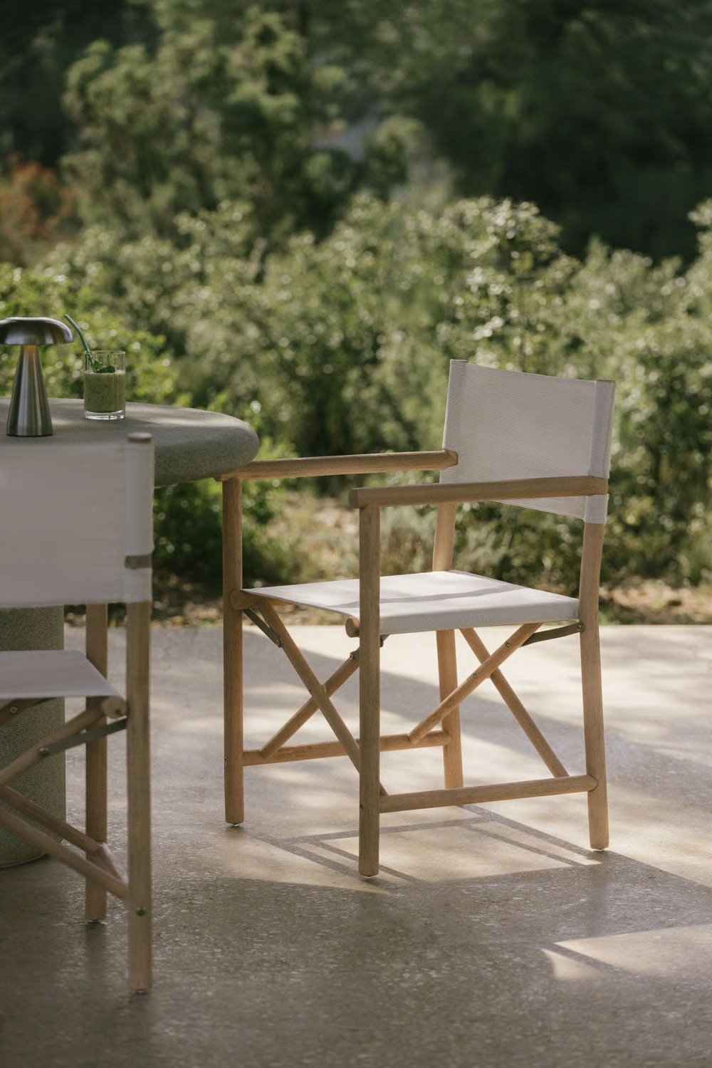 UV HOME Folding director's chair for the garden made of acacia wood Olivia