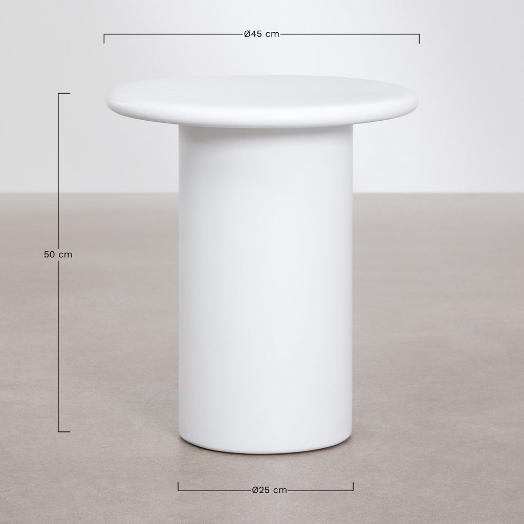 UV HOME Namara Round Bedside Table Ø45 cm in Cement