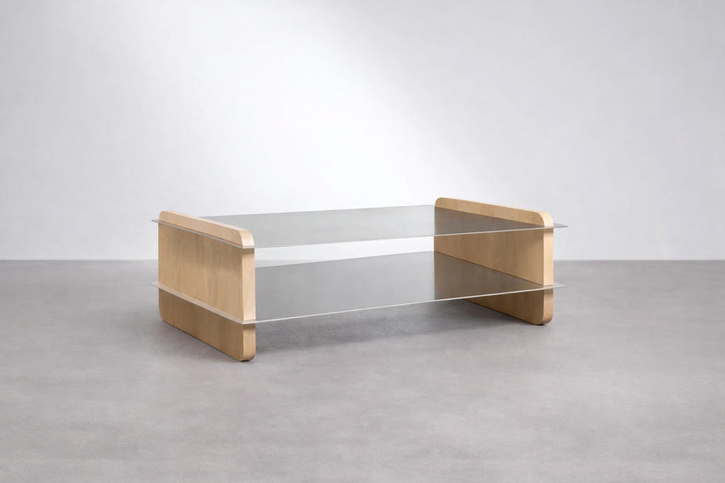 UV Home Tokyo Rectangular Coffee Table  – Mango Wood & Steel