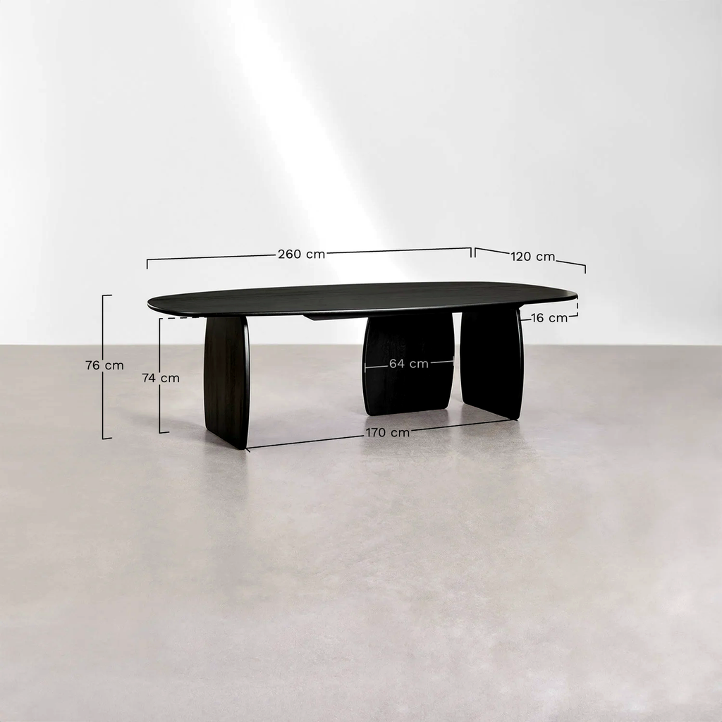 UV Home Agathe Oval Dining Table - Mango Wood