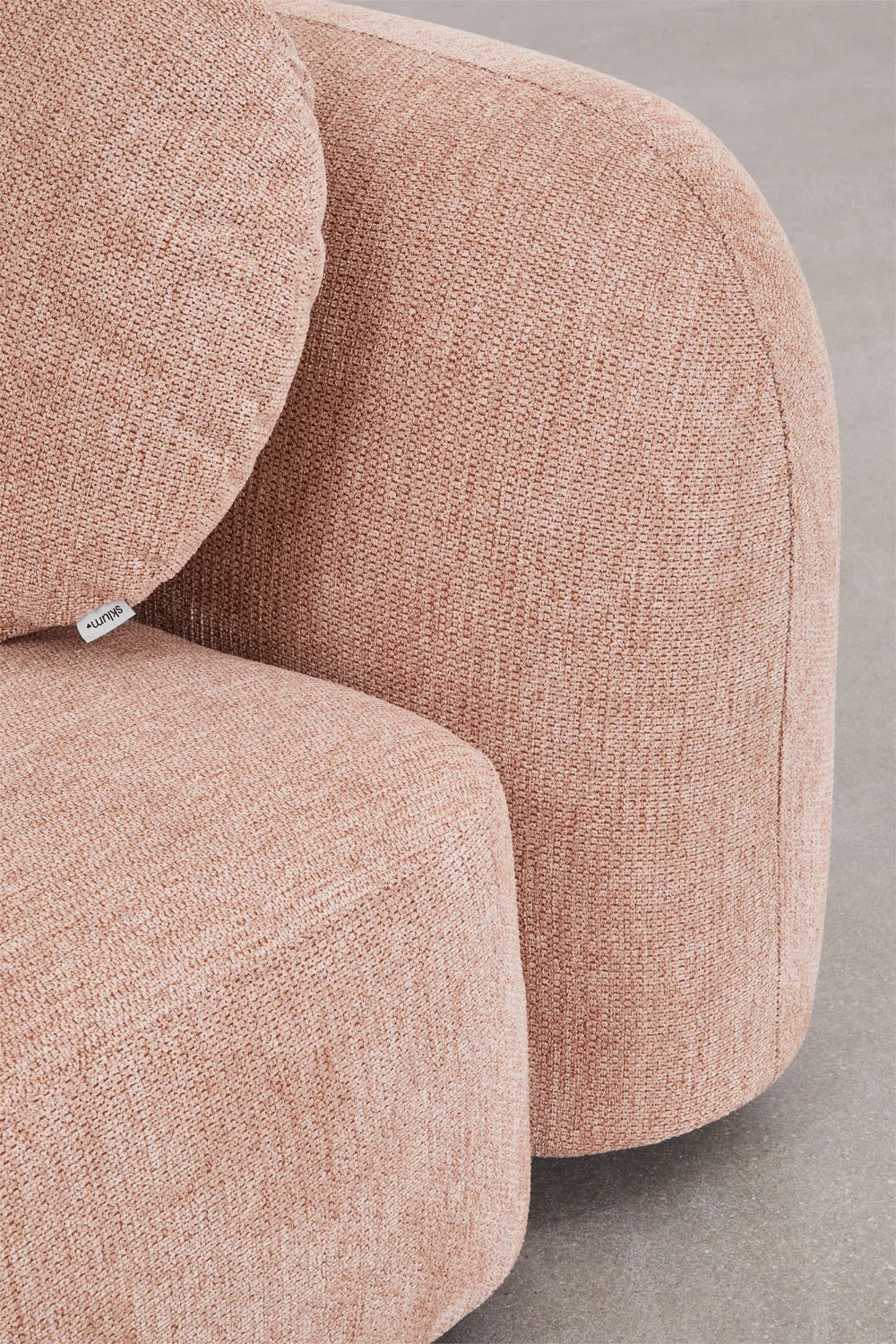 UV HOME 2-seater left corner module for modular sofa in Coco chenille