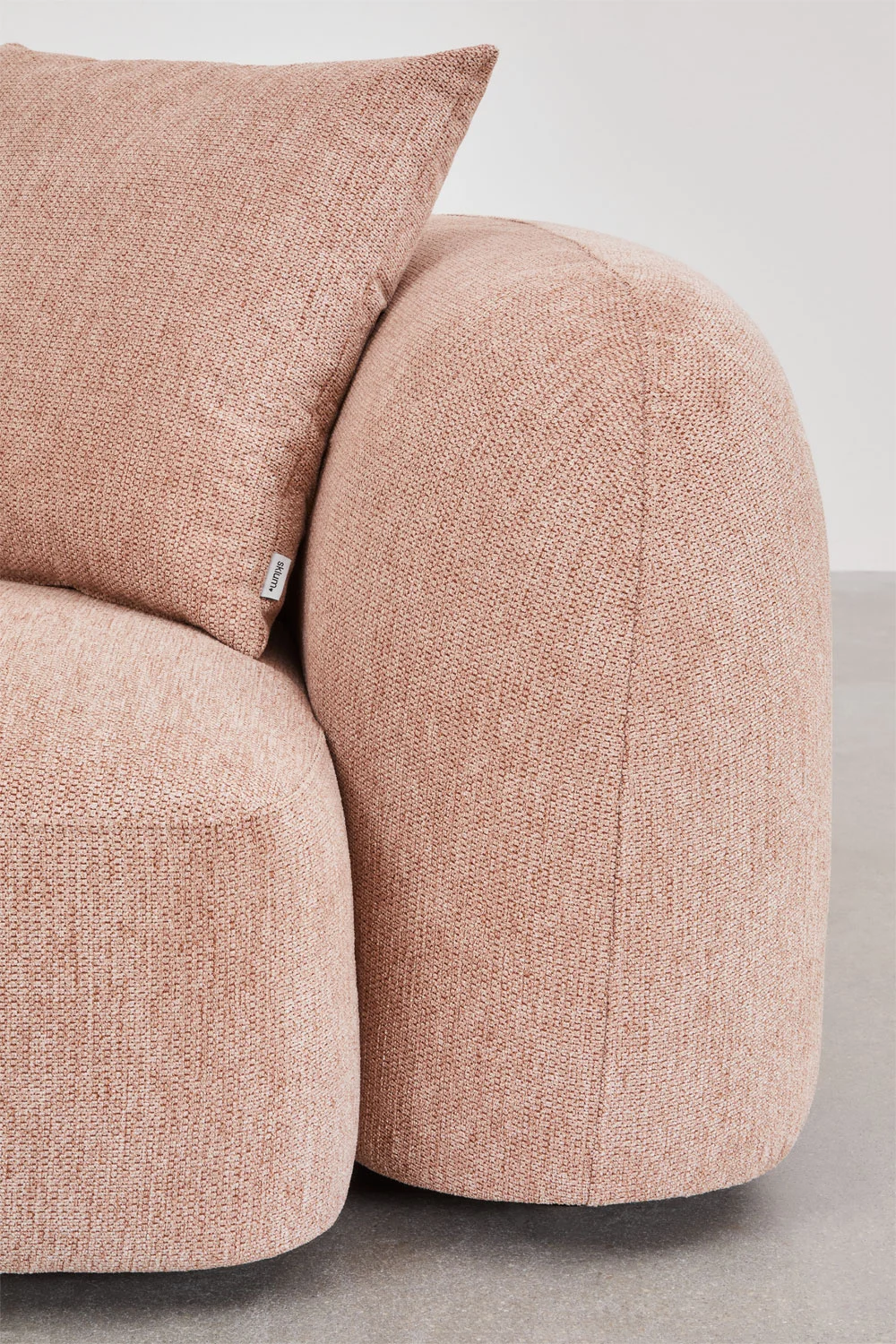 UV HOME 2-seater corner module right for modular sofa in Coco chenille