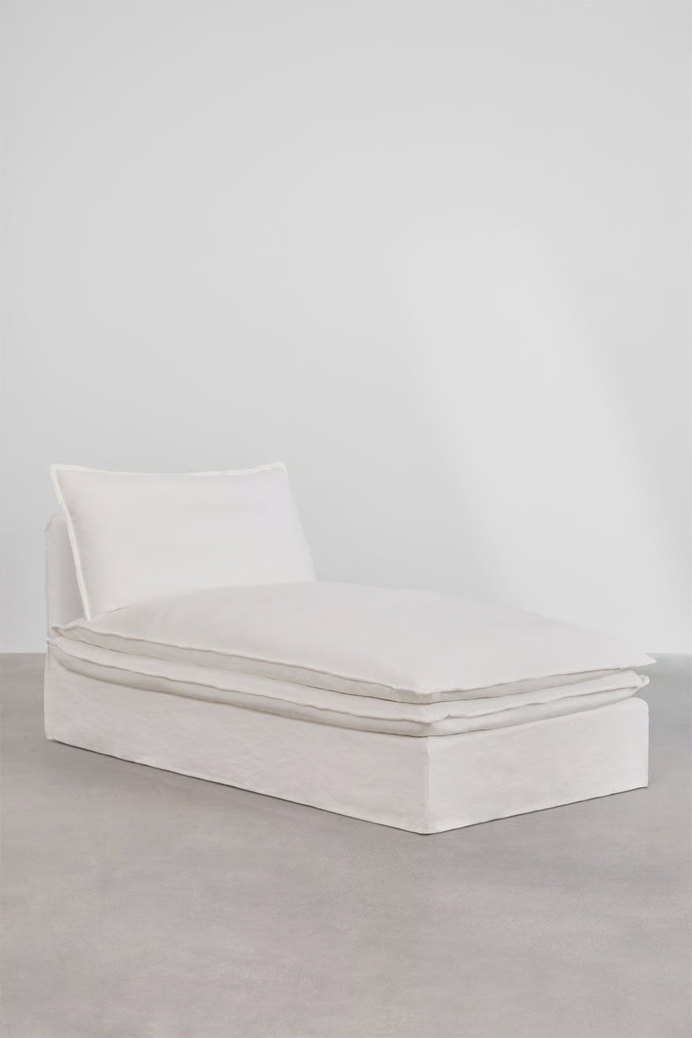 UV HOME Longue chair module for modular sofa in linen and cotton Grace