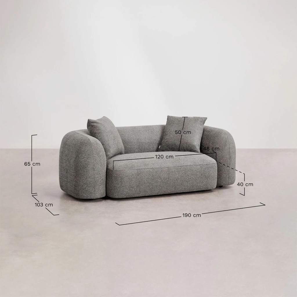 UV HOME Living Room Set with 3-Seater Modular Sofa, 2-Seater Sofa and Armchair in Coco Chenille